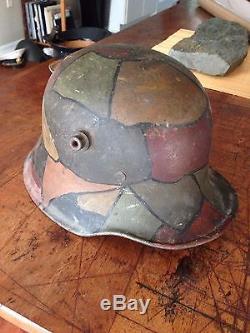 World war 1 german army m1918 painted helmet