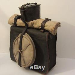 Ww1 1914 French Army' As De Carreau' Back Pack Complete With Accesories. Rare