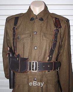 Ww1 British Army Officer Sam Brown Complete Set Repro Double Strap