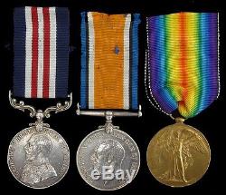 Ww1 British Military Medal Group & War & Victory Medal North'd. Fus