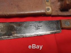 Ww1 British Or Australian Army Machete/sword In Leather Scabbard Sheffield