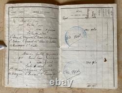 Ww1 French Pilot's Flight Log Book Signed By (trainer Of Guynemer) Capt. Nardin