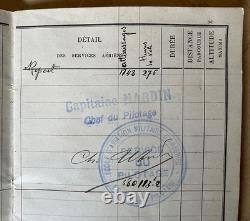 Ww1 French Pilot's Flight Log Book Signed By (trainer Of Guynemer) Capt. Nardin