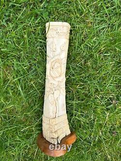 Ww1 Lancaster Pow Camp. 1914 Kings Own German Captives. Hand Carved Vase 1915