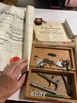 Ww1 Military Lot Rare Veterinary Unit Dog tags With Paperwork And More