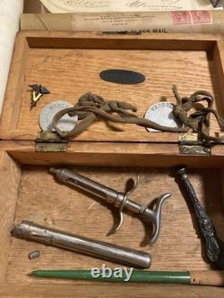 Ww1 Military Lot Rare Veterinary Unit Dog tags With Paperwork And More