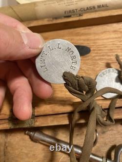 Ww1 Military Lot Rare Veterinary Unit Dog tags With Paperwork And More