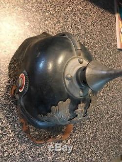 Ww1 Pickelhaube Spike Helmet German Wwi Cockade Imperial Prussian Cockade Strap+