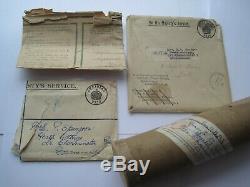 Ww1 Plaque, War & Victory Medals, Captain Percival Spurgeon, Letter, Photo, Scroll
