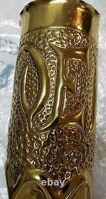 Ww1 Trench Art Shell Shined Up Brass Marked On The Bottom Wonderful Condition