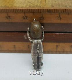 Ww1 Trench Art Touch Wood Thumbs Up Good Luck Charm Soldiers Sweetheart Silver