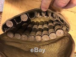 Ww1 Trench Shotgun Ammo Bag With Over 25 Brass Shells
