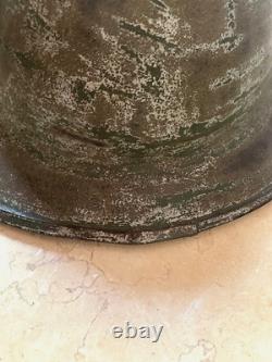 Ww1 U. S. Army 78th Lightning Division Camo Combat Id'd Trench Art Helmet