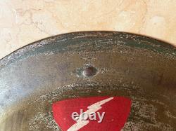 Ww1 U. S. Army 78th Lightning Division Camo Combat Id'd Trench Art Helmet