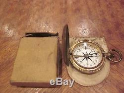 Ww1 U. S. Army Officer's Pocket Compass With The Box Look