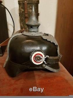 Ww1 german spike helmet 1915 baden infantry marked