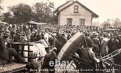 Wwi 161st Bat. Rppc Grand Trunk Railway Station Clinton Ontario Canada Postcard