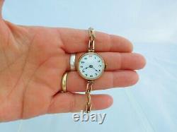 Wwi 9ct Rose Gold Trench Watch George Stockwell
