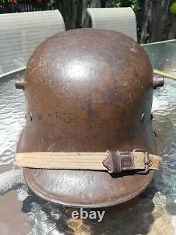 Wwi Austrian-german 1917 Steel Combat Helmet, Exc. Cond, 100% Original, Aaa+++