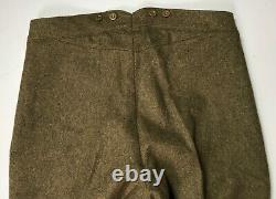 Wwi British P1902 Wool Service Dress Combat Field Trousers- Large 36 Waist