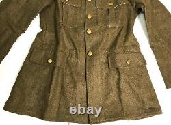 Wwi British P1902 Wool Service Dress Combat Field Tunic Jacket- Medium/large 42r