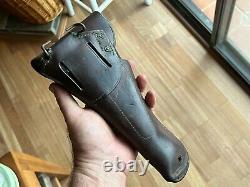Wwi Early 1911 Holster Copper Rivets And Hanger With Pistol Belt