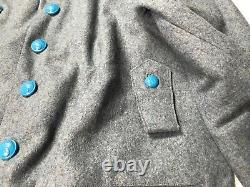 Wwi French M1915 Horizon Blue Wool Winter Overcoat Greatcoat- Size 2 (38-40r)