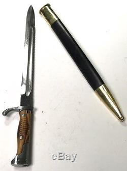 Wwi German G98 Rifle M1898 M1902 Sawtooth Bayonet & Scabbard