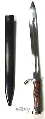 Wwi German G98 Rifle M1898 M1905 Butcher Bayonet & Scabbard