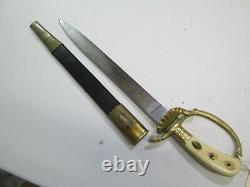 Wwi German Hunting Dagger With Scabbard Eickhorn Maker Etched Blade #311