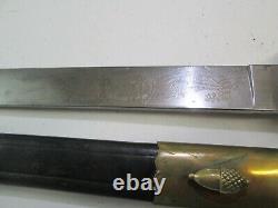 Wwi German Hunting Dagger With Scabbard Eickhorn Maker Etched Blade #311
