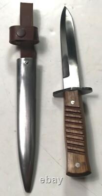 Wwi German Infantry Belt & Boot Fighting Knife & Scabbard