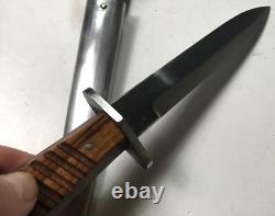 Wwi German Infantry Belt & Boot Fighting Knife & Scabbard
