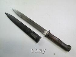 Wwi German K98 Mauser Combat Sawback Bayonet With Scabbard And Makers Mark