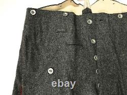 Wwi German M1915 Infantry Stone Grey Wool Trousers-large 36 Waist