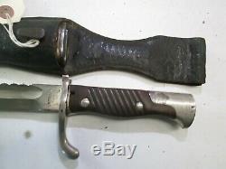 Wwi German Sawback Butcher Bayonet W Leather Scabbard Date 1915 Makers Mark #q9