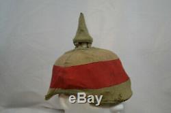 Wwi Imperial German M16 Prussian Pickelhaube Spike Helmet With Rare Cover