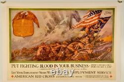 Wwi / Original Poster / Put Fighting Blood In Your Business / Linen / Marines