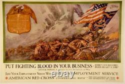 Wwi / Original Poster / Put Fighting Blood In Your Business / Linen / Marines