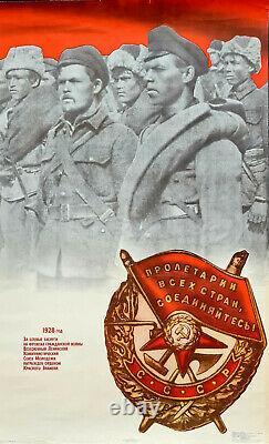 Wwi Original Soviet Communist Propaganda Poster Russian CIVIL War 1917 Lenin