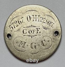 Wwi U. S. Army Machine Gun Company Trench Art Dog Tag France 1918