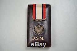 Wwi U. S. Distinguished Service Medal In Dsm Marked Domed Case