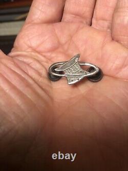 Wwi Us 94th Aero Squadron Aviator Lapel Badge. 800 Silver. Very Rare