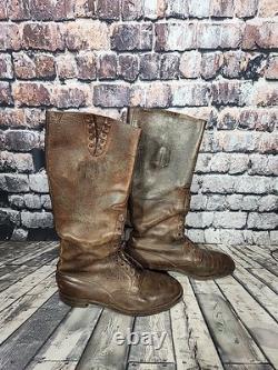 Wwi Us Army Officers Leather Riding Boots Size 10