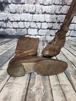 Wwi Us Army Officers Leather Riding Boots Size 10