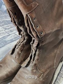 Wwi Us Army Officers Leather Riding Boots Size 10