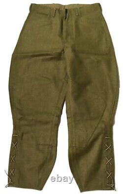 Wwi Us M1917 Wool Combat Field Breeches Trousers- Size Large 36 Waist