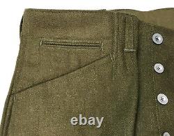Wwi Us M1918 Wool Combat Field Straight Leg Trousers- Size Large 36 Waist