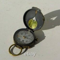 Wwi Vintage Us Engineer Corps Brass Compass Cruchon & Emons Ca 1918