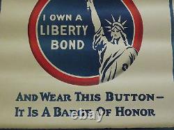 Wwi World War 1 Buy A Liberty Bond Of Us Government Statue Of Liberty Poster